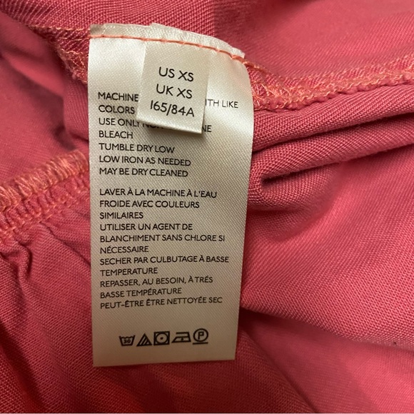 Free People Dylan Button Down Babydoll Top Size XS Solid Pink Snap Buttons - Picture 11 of 11